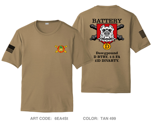 D BTRY/ 1-5 FA Hi-Tech Performance Unisex SS Tee - 6EA4St