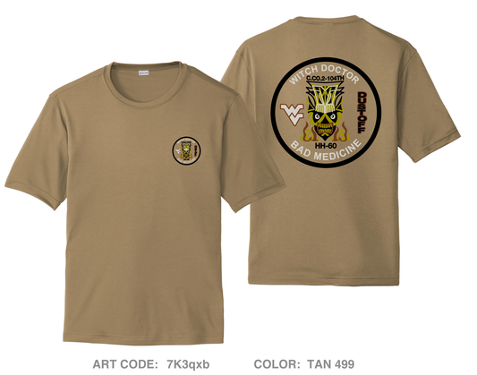 C Co 2-104th Dustoff Hi-Tech Performance Unisex SS Tee - 7K3qxb