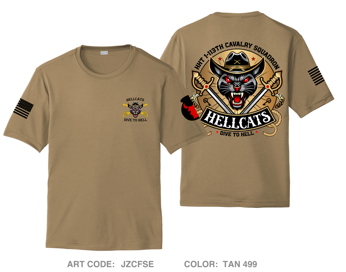 HHT/1-113 CAV Fundraising Collection Hi-Tech Performance Unisex SS Tee - JZCFSE
