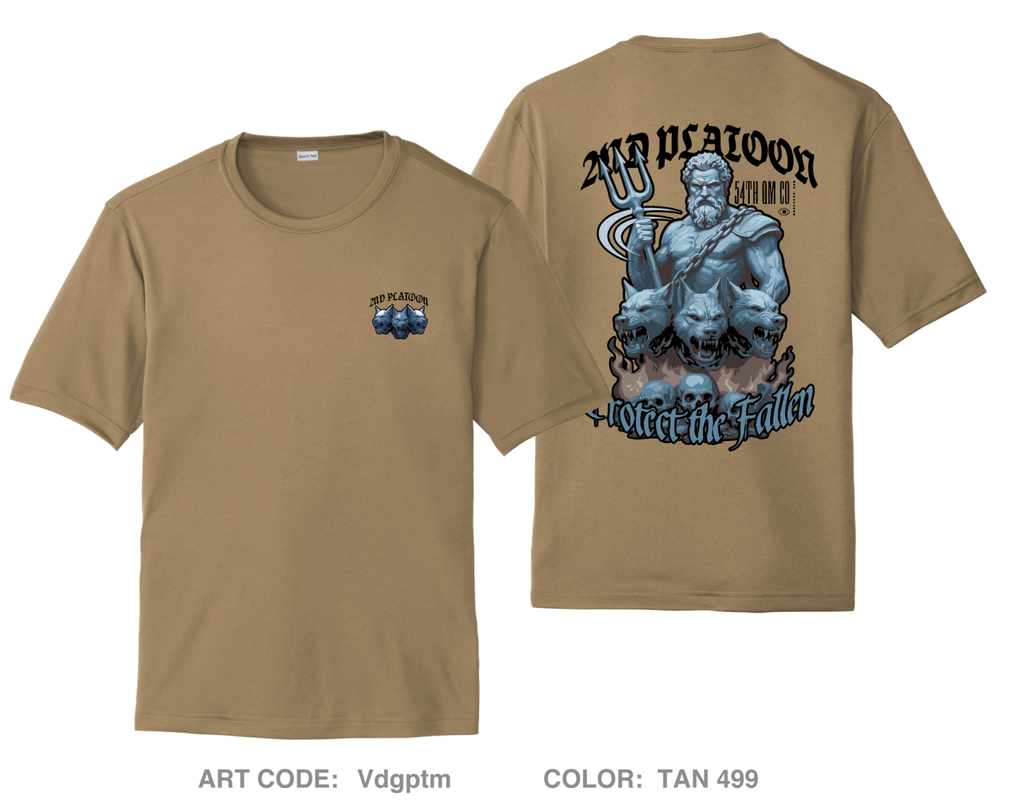 2ND PLT/54th QM CO Hi-Tech Performance Unisex SS Tee - Vdgptm
