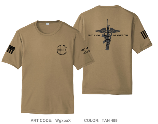 A Co, 187th Med BN, 32nd Med BDE Hi-Tech Performance Unisex SS Tee - WgxpaX