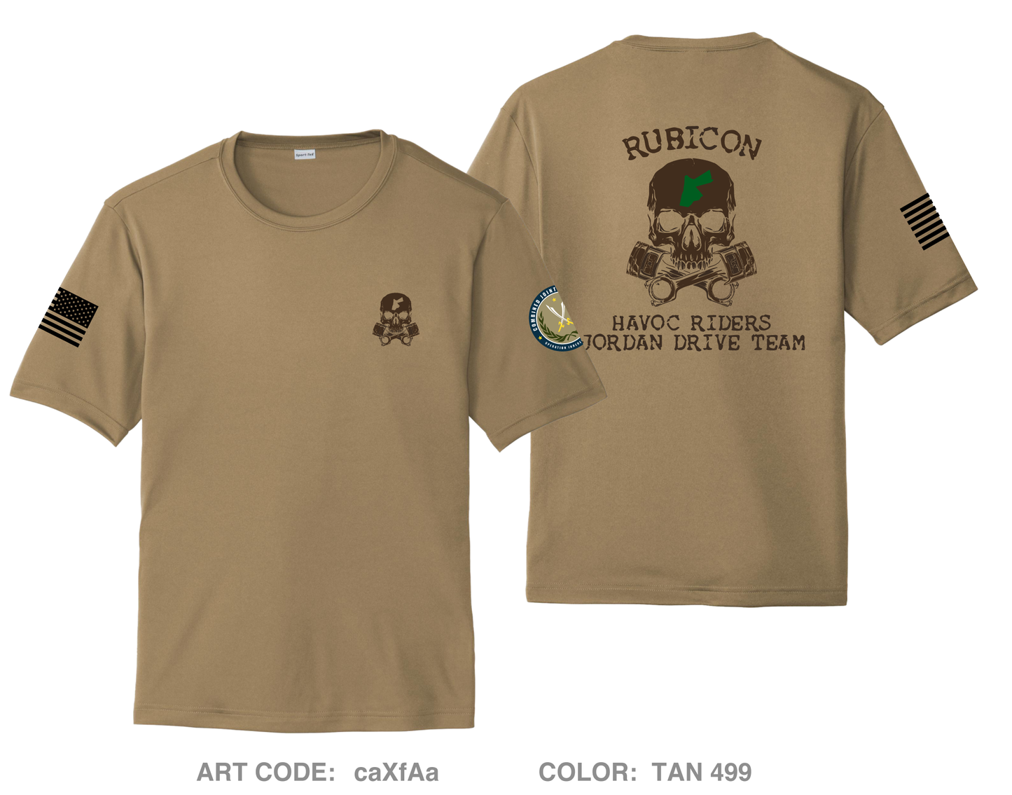 RUBICON JORDAN DRIVE TEAM "HAVOC RIDERS" Hi-Tech Performance Unisex SS Tee - caXfAa