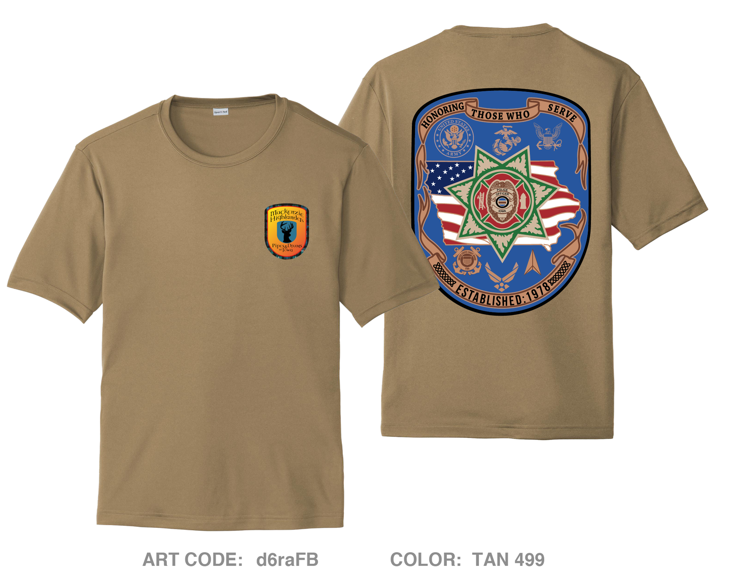 Mackenzie Highlanders Fundraising Collection Hi-Tech Performance Unisex SS Tee - d6raFB