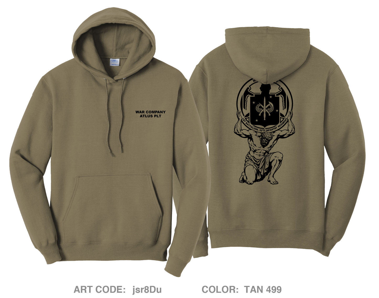 War company ATLUS PLT Comfort Unisex Hooded Sweatshirt - jsr8Du