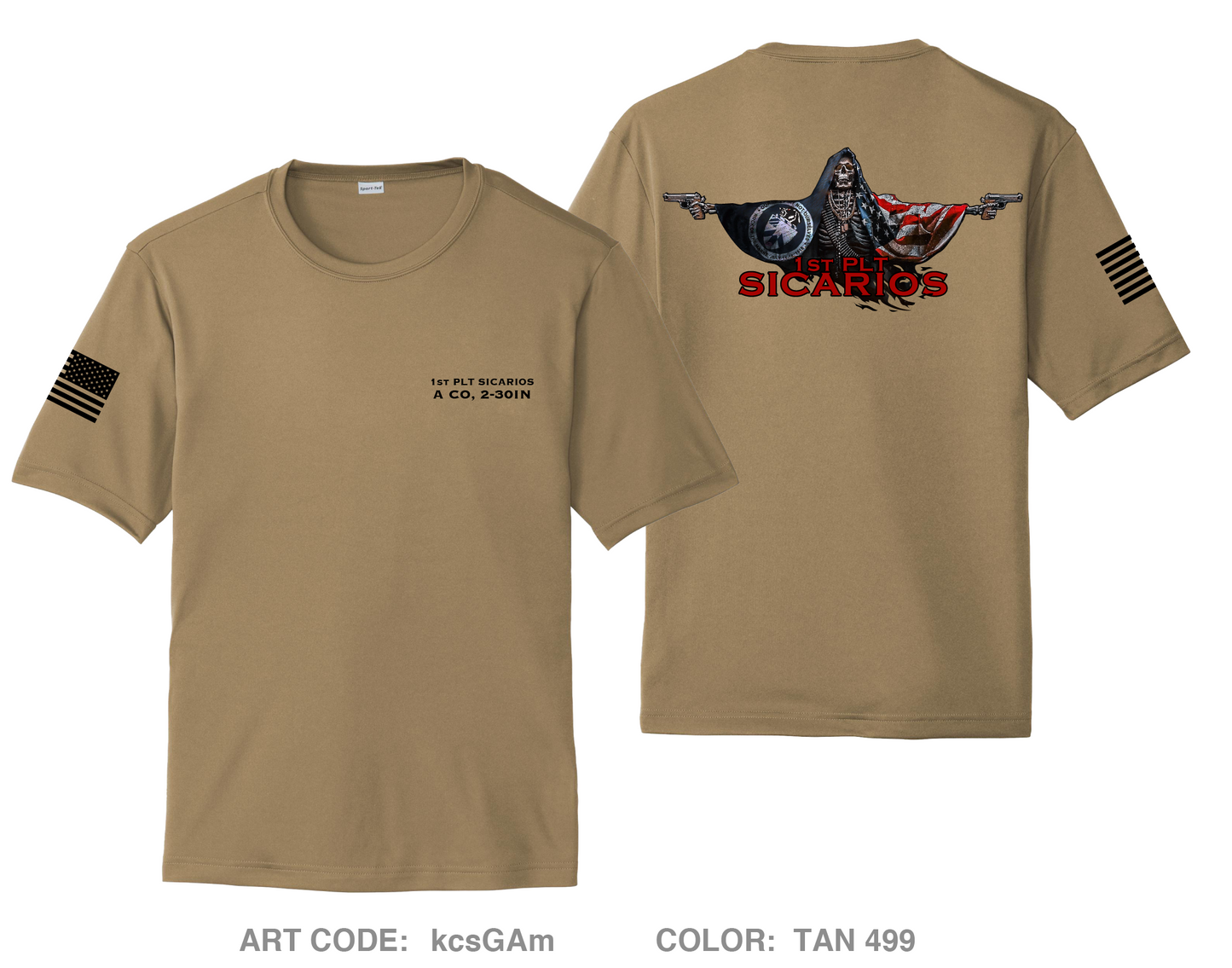 1st Platoon A Co 2-30IN Hi-Tech Performance Unisex SS Tee - kcsGAm