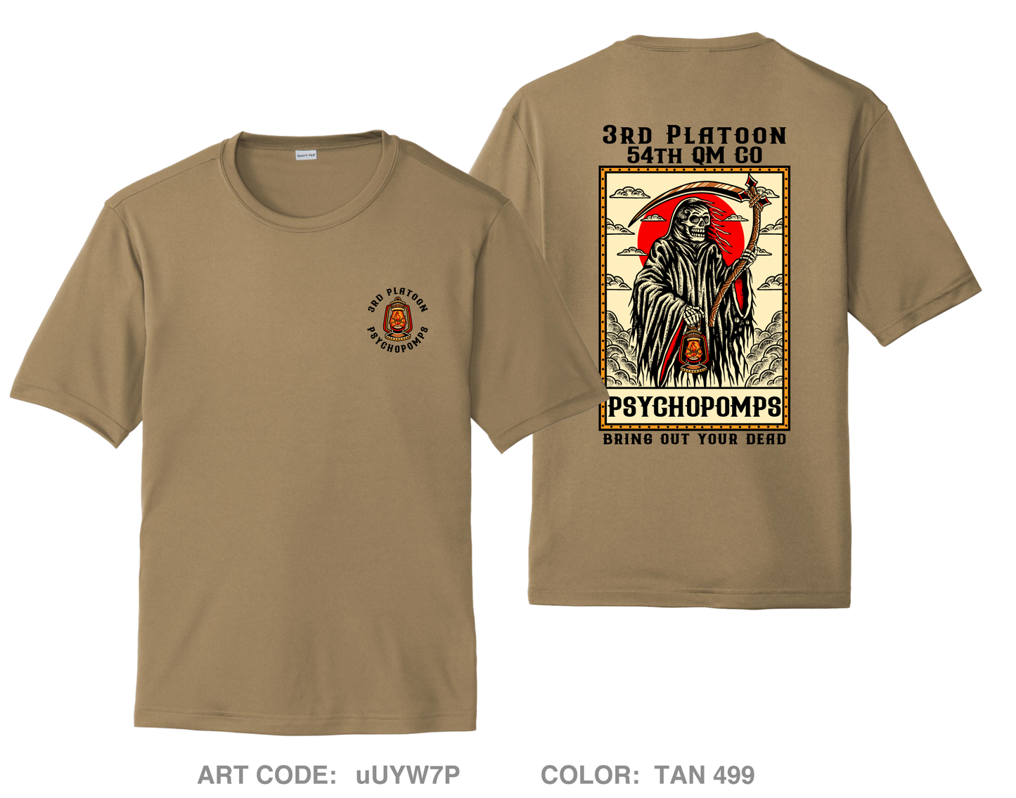 3rd PLT, 54th QM CO Hi-Tech Performance Unisex SS Tee - uUYW7P