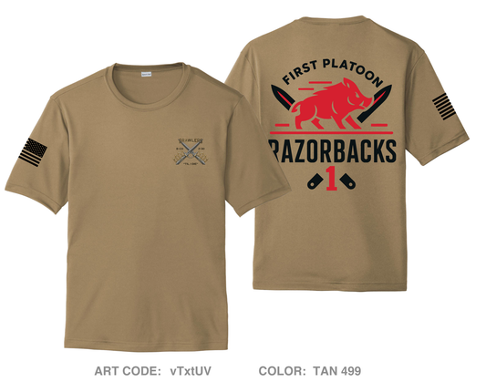 1st PLT, B CO Hi-Tech Performance Unisex SS Tee - vTxtUV