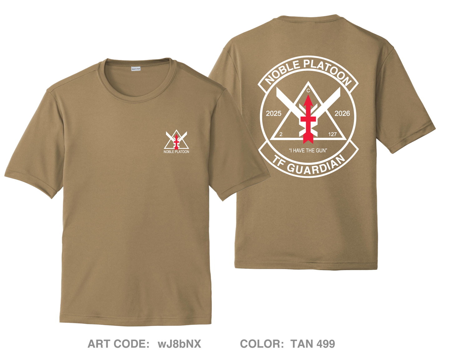 C Co 2-127 - Noble Platoon Hi-Tech Performance Unisex SS Tee - wJ8bNX