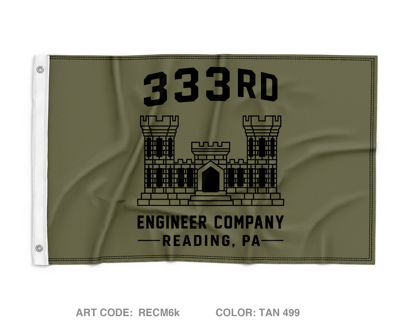 333rd Engineer Company Wall Flag - RECM6k