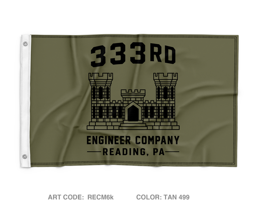 333rd Engineer Company Wall Flag - RECM6k