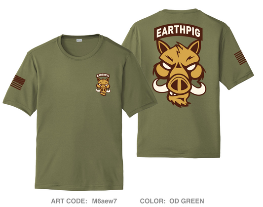Apache Company 1-23 INF 2nd platoon Earth Pigs Hi-Tech Performance Unisex SS Tee - M6aew7