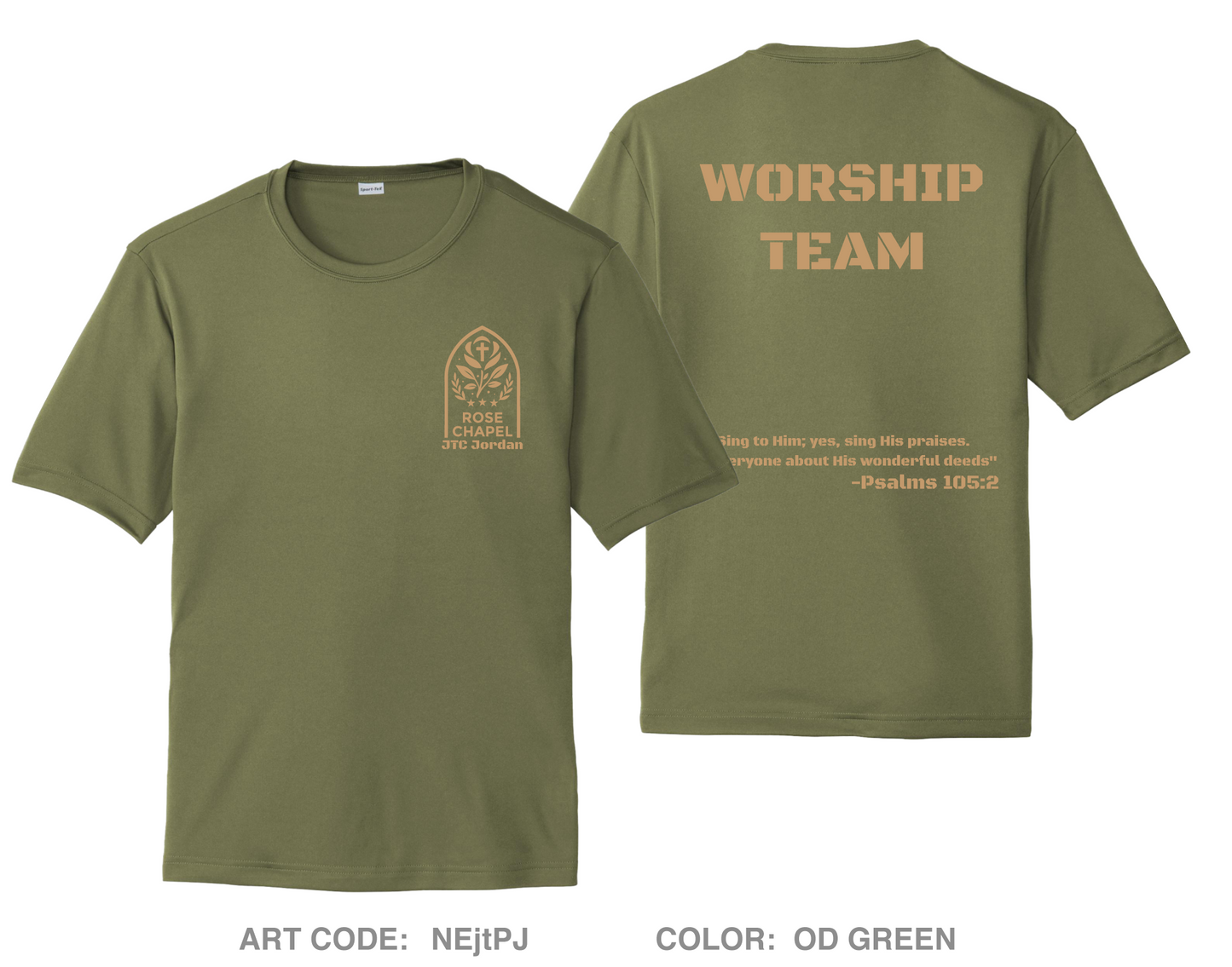 JTC Worship Team Hi-Tech Performance Unisex SS Tee - NEjtPJ