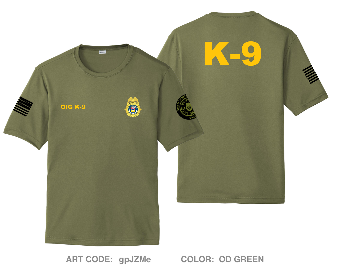 CDOC-OIG K-9 Unit Hi-Tech Performance Unisex SS Tee - gpJZMe