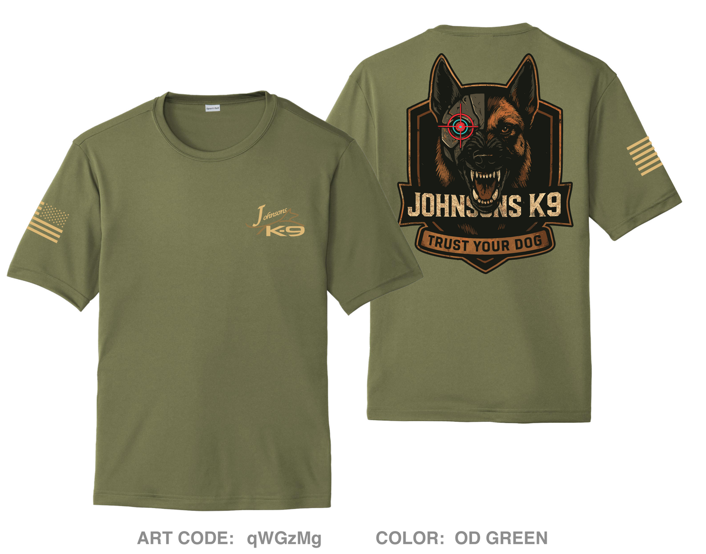 Johnsons K9 Hi-Tech Performance Unisex SS Tee - qWGzMg