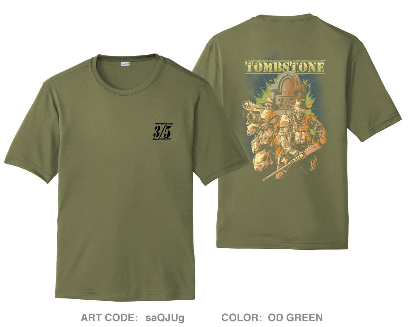 CAAT 1 Tombstone Hi-Tech Performance Unisex SS Tee - saQJUg