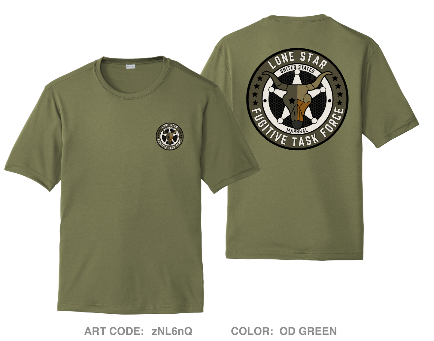 US Marshals Service Lone Star Fugitive Task Force Hi-Tech Performance Unisex SS Tee - zNL6nQ