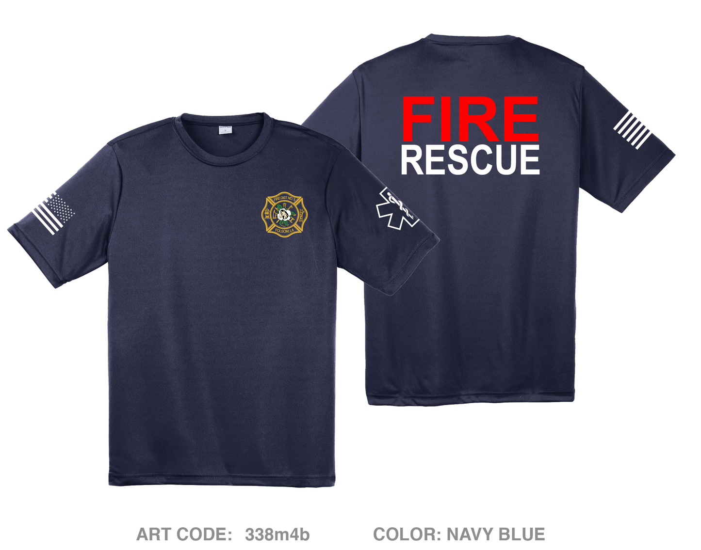 St. Tammany Parish Fire Protection District 5 Hi-Tech Performance Unisex SS Tee - 338m4b