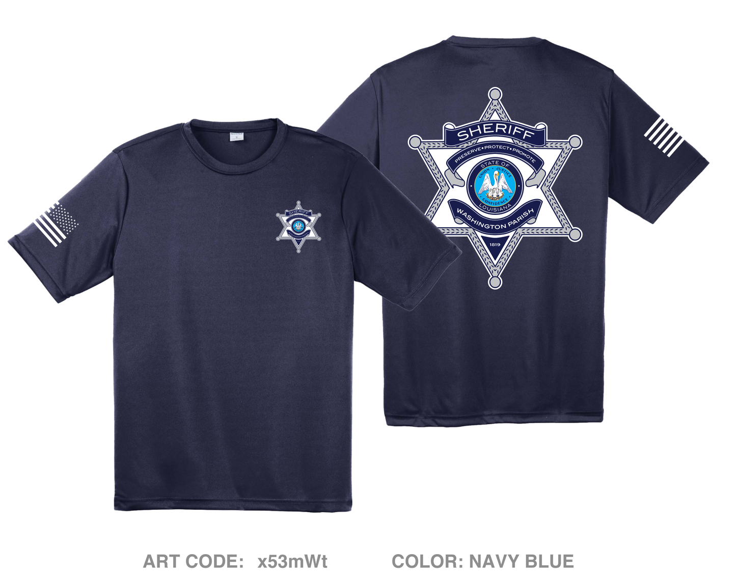 Washington Parish Sheriff’s Office Hi-Tech Performance Unisex SS Tee - x53mWt