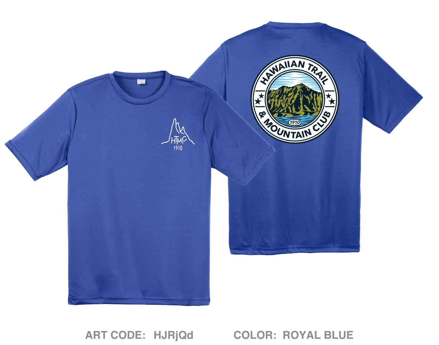 Hawaiian Trail and Mountain Club (HTMC) Hi-Tech Performance Unisex SS Tee - HJRjQd