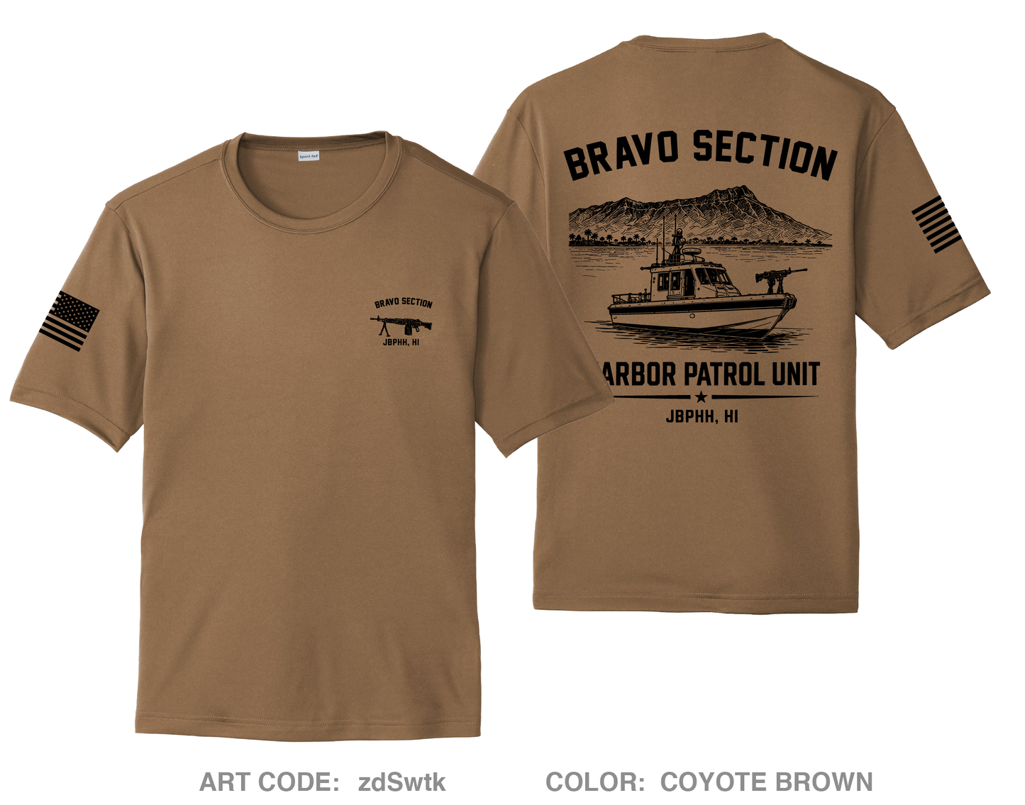 JBPHH HPU BRAVO SECTION Hi-Tech Performance Unisex SS Tee - zdSwtk
