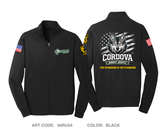 Cordova High School Army JROTC Hi-Tech Performance Full-Zip Fleece Jacket - 9dRU54