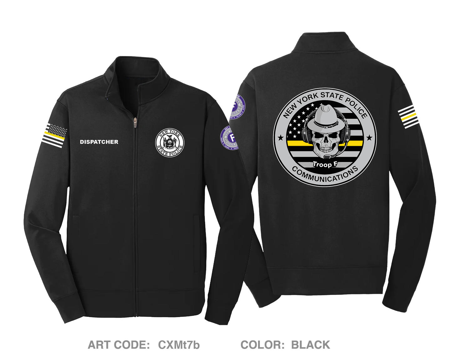 NYSP troop f communications Hi-Tech Performance Full-Zip Fleece Jacket - CXMt7b