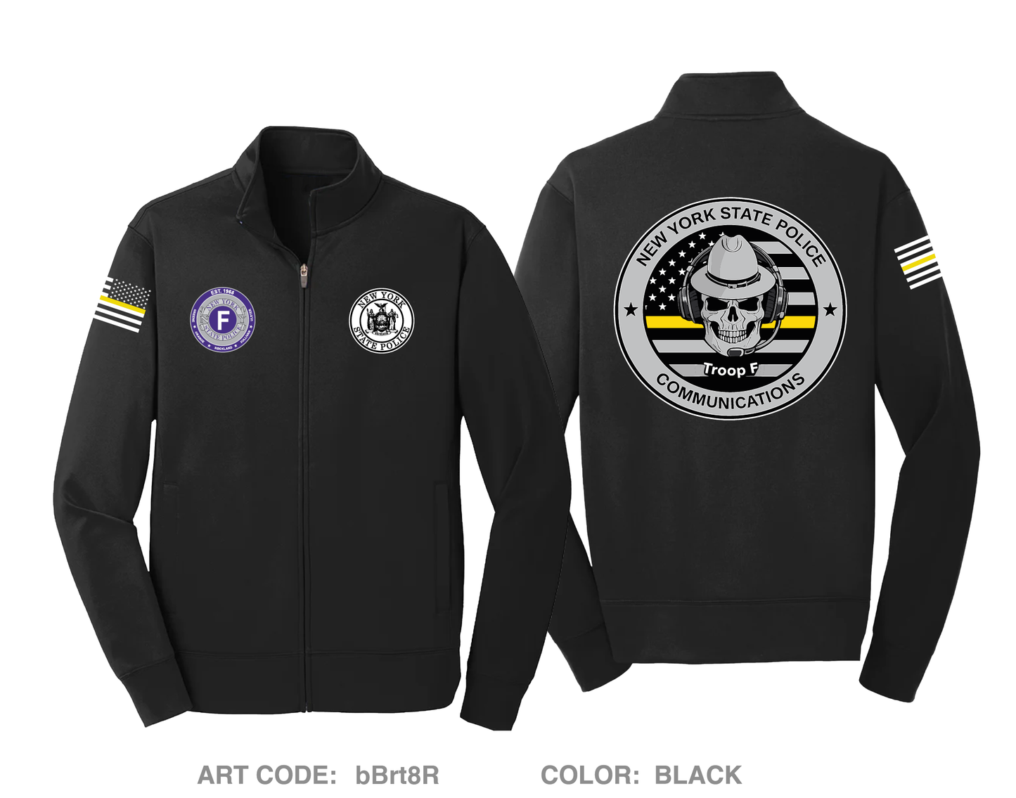 NYSP troop f communications Hi-Tech Performance Full-Zip Fleece Jacket - bBrt8R