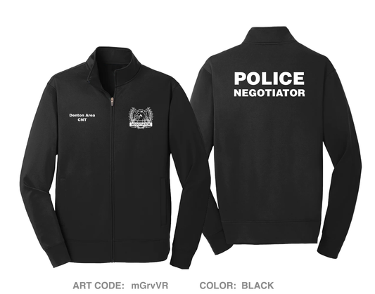 Denton Police Department Crisis Negotiation Team Hi-Tech Performance Full-Zip Fleece Jacket - mGrvVR