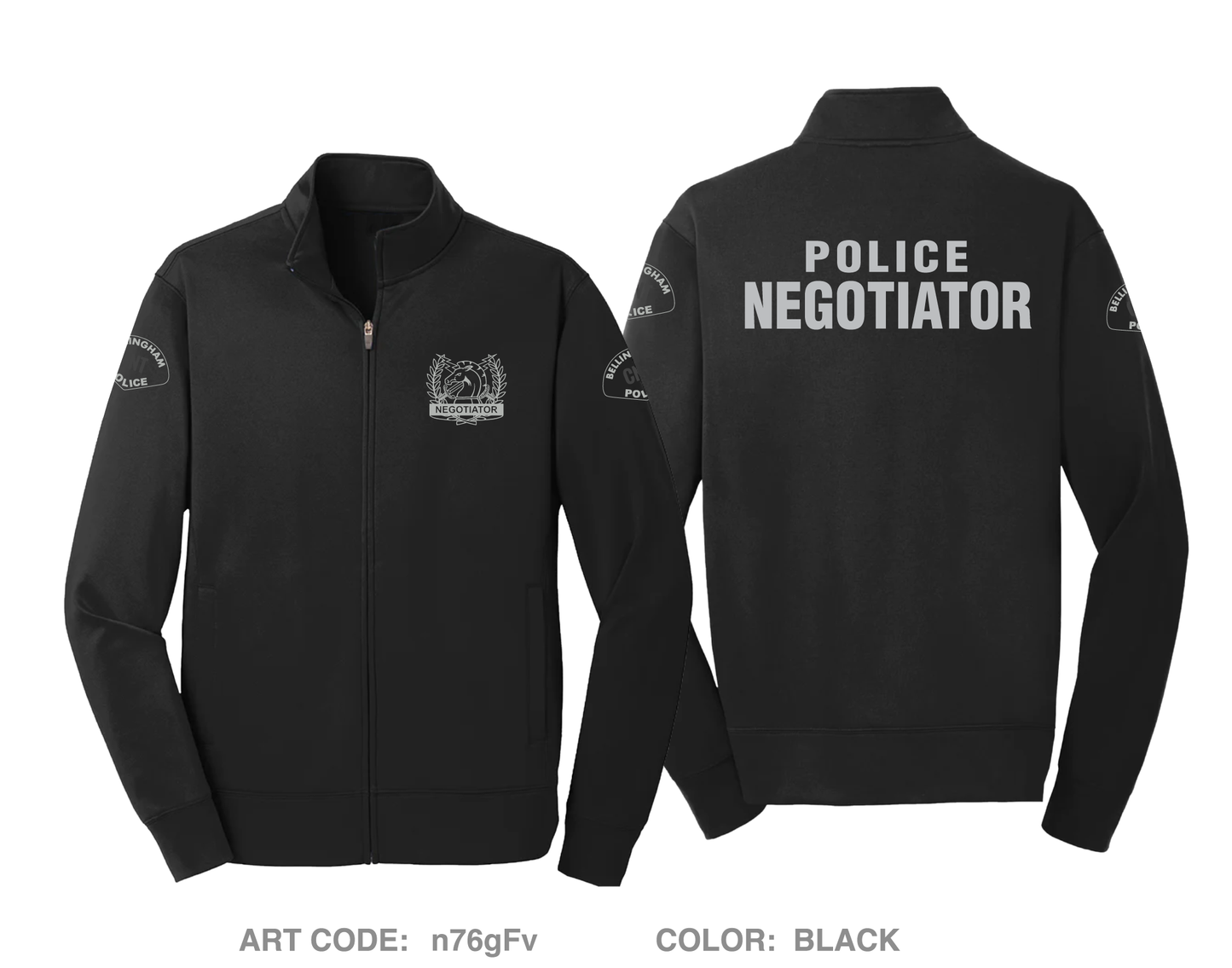 Bellingham Police CNT Hi-Tech Performance Full-Zip Fleece Jacket - n76gFv