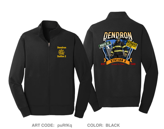 Dendron Fire Department Hi-Tech Performance Full-Zip Fleece Jacket - puRfKq