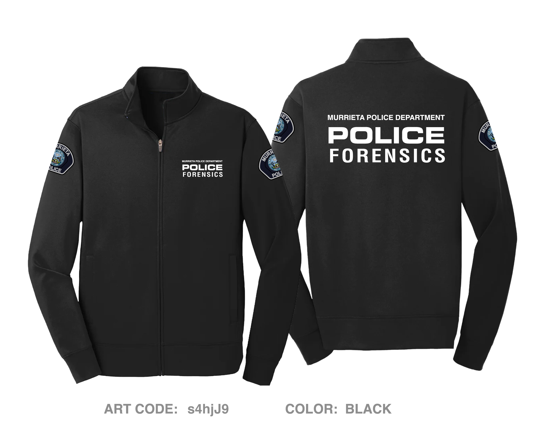 Murrieta Police Department Evidence Hi-Tech Performance Full-Zip Fleec ...