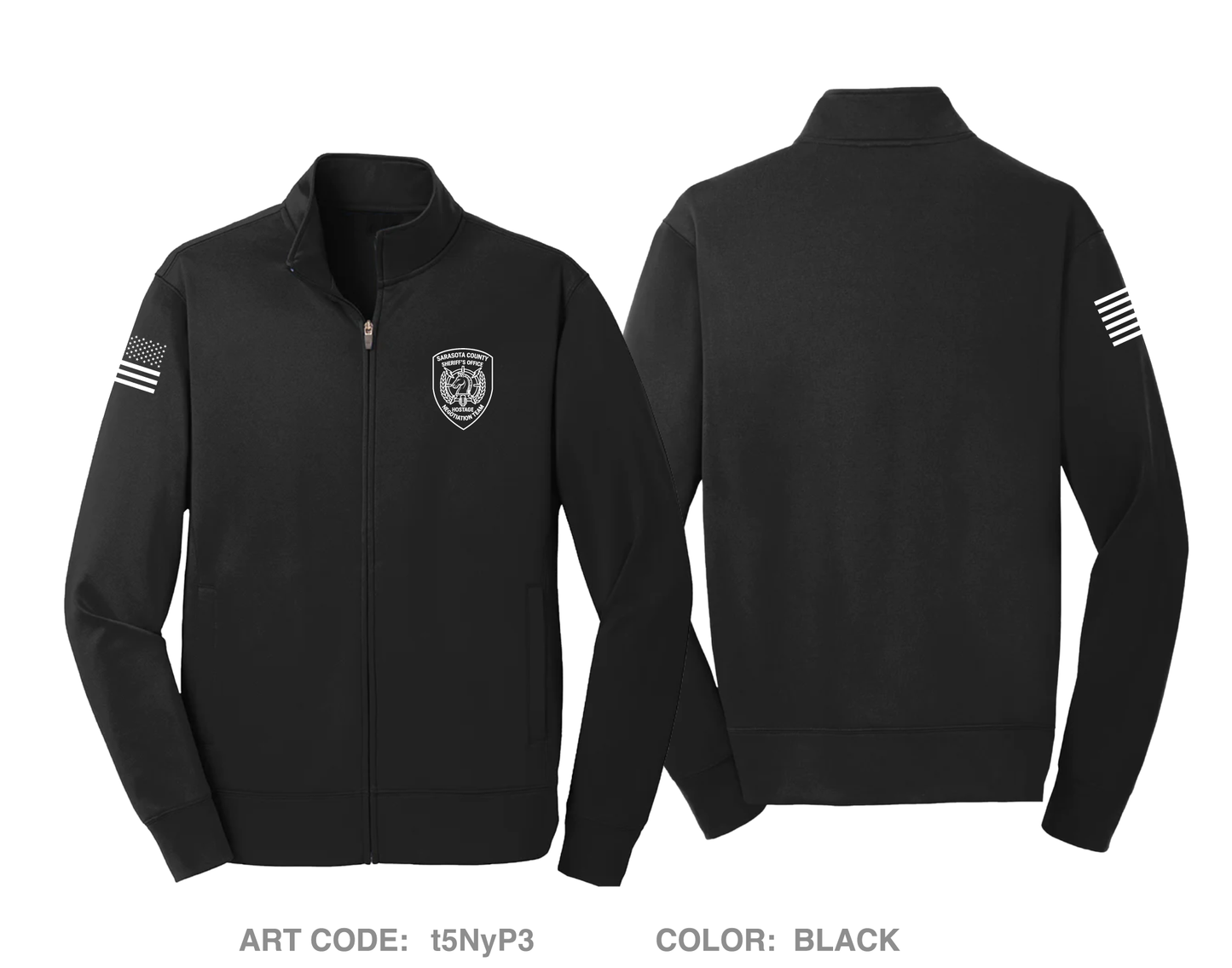 Sarasota County Hostage Negotiations Team Hi-Tech Performance Full-Zip Fleece Jacket - t5NyP3