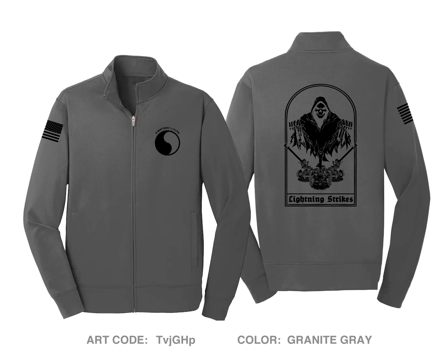 Alpha Battery 1-11th FA, 116th IBCT  Hi-Tech Performance Full-Zip Fleece Jacket - TvjGHp