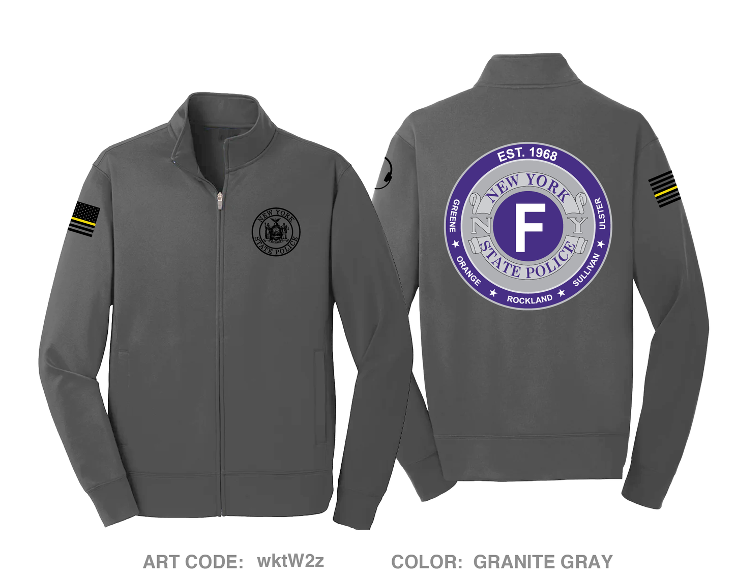 NYSP troop F communications Hi-Tech Performance Full-Zip Fleece Jacket - wktW2z