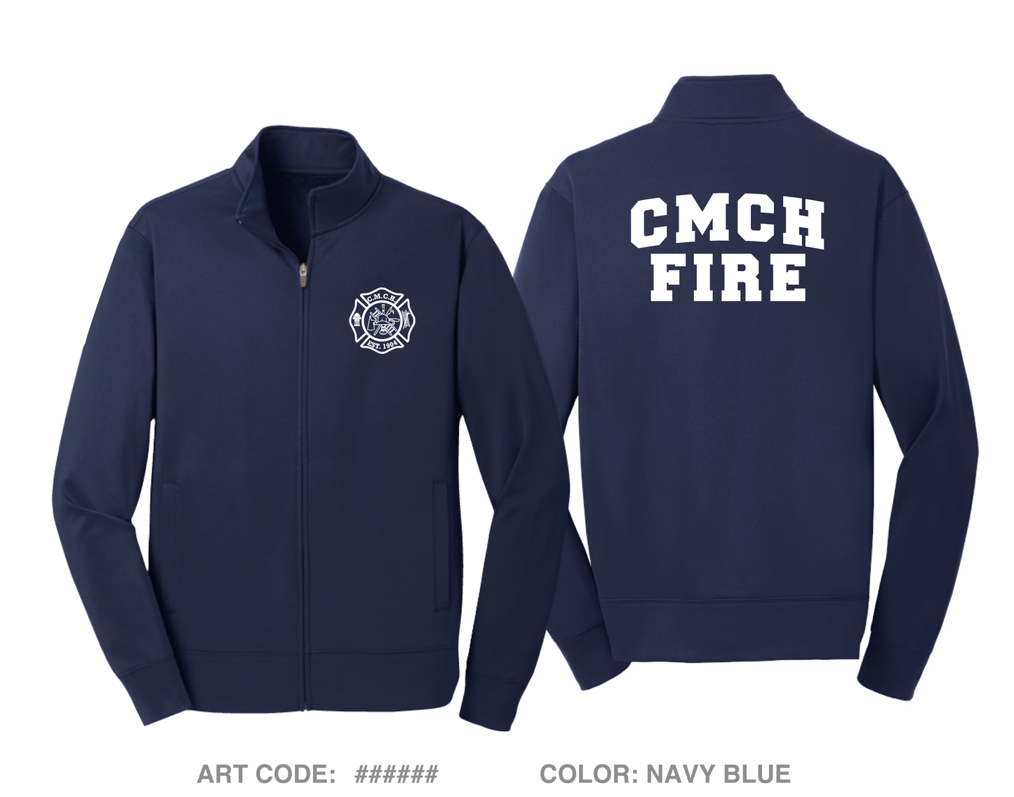 Cape May Court House Fire Dept Hi-Tech Performance Full-Zip Fleece Jacket - vERsFY