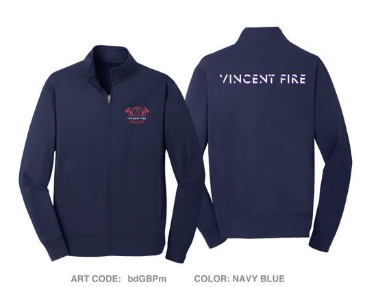 Vincent Fire Department Hi-Tech Performance Full-Zip Fleece Jacket - bdGBPm