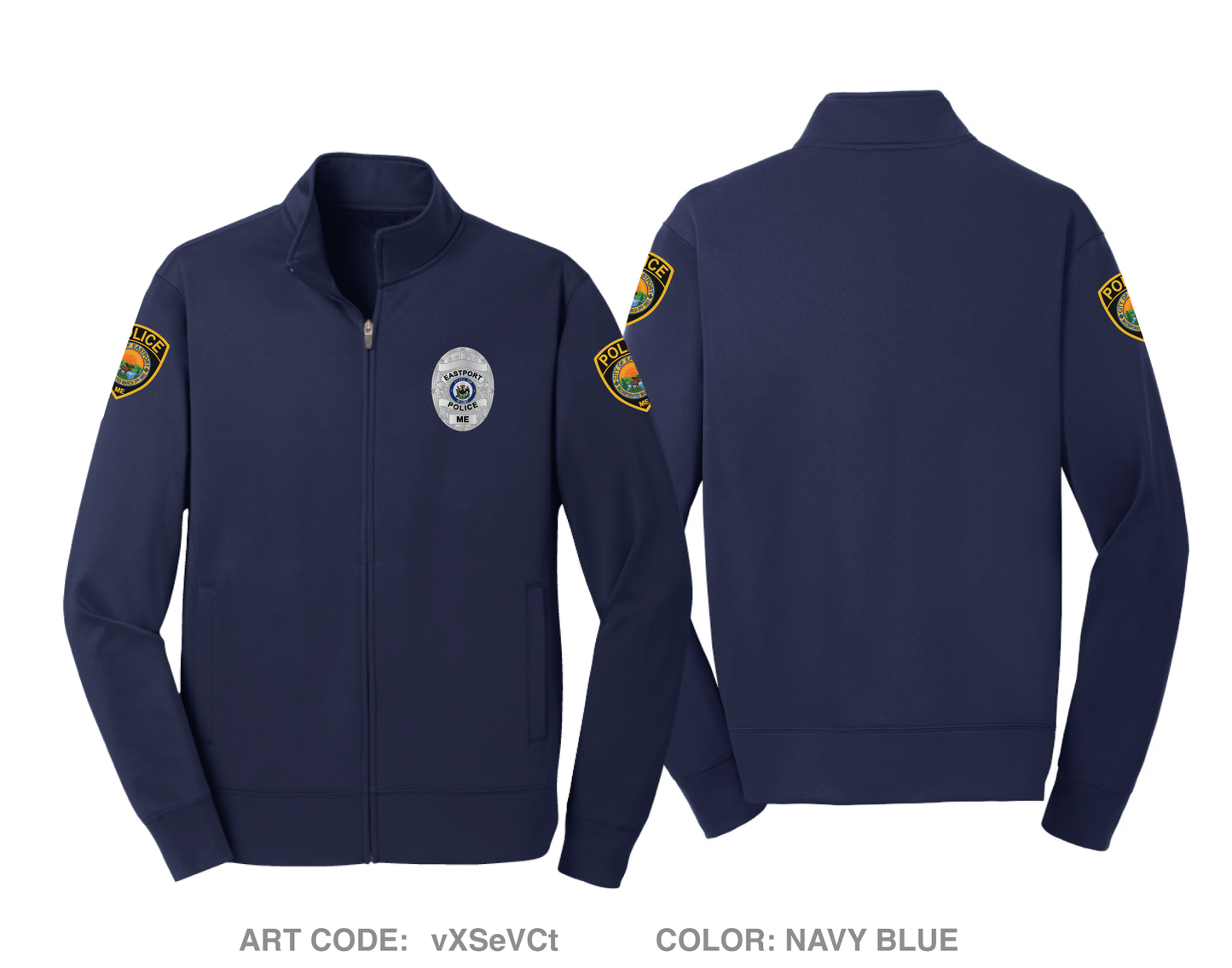Eastport Police Department Hi-Tech Performance Full-Zip Fleece Jacket - vXSeVC