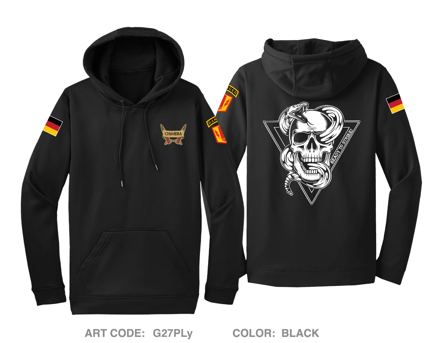 1st Fires, C BTRY, 1-77FAR, 41ST FAB Hi-Tech Performance Hoodie - G27PLy