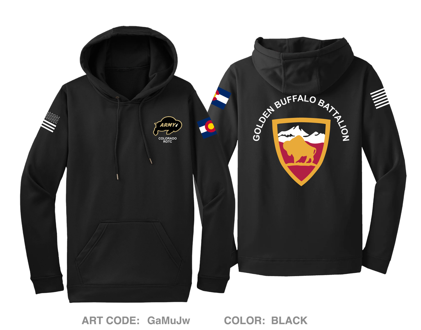 Golden Buffalo Battalion Hi-Tech Performance Hoodie - GaMuJw
