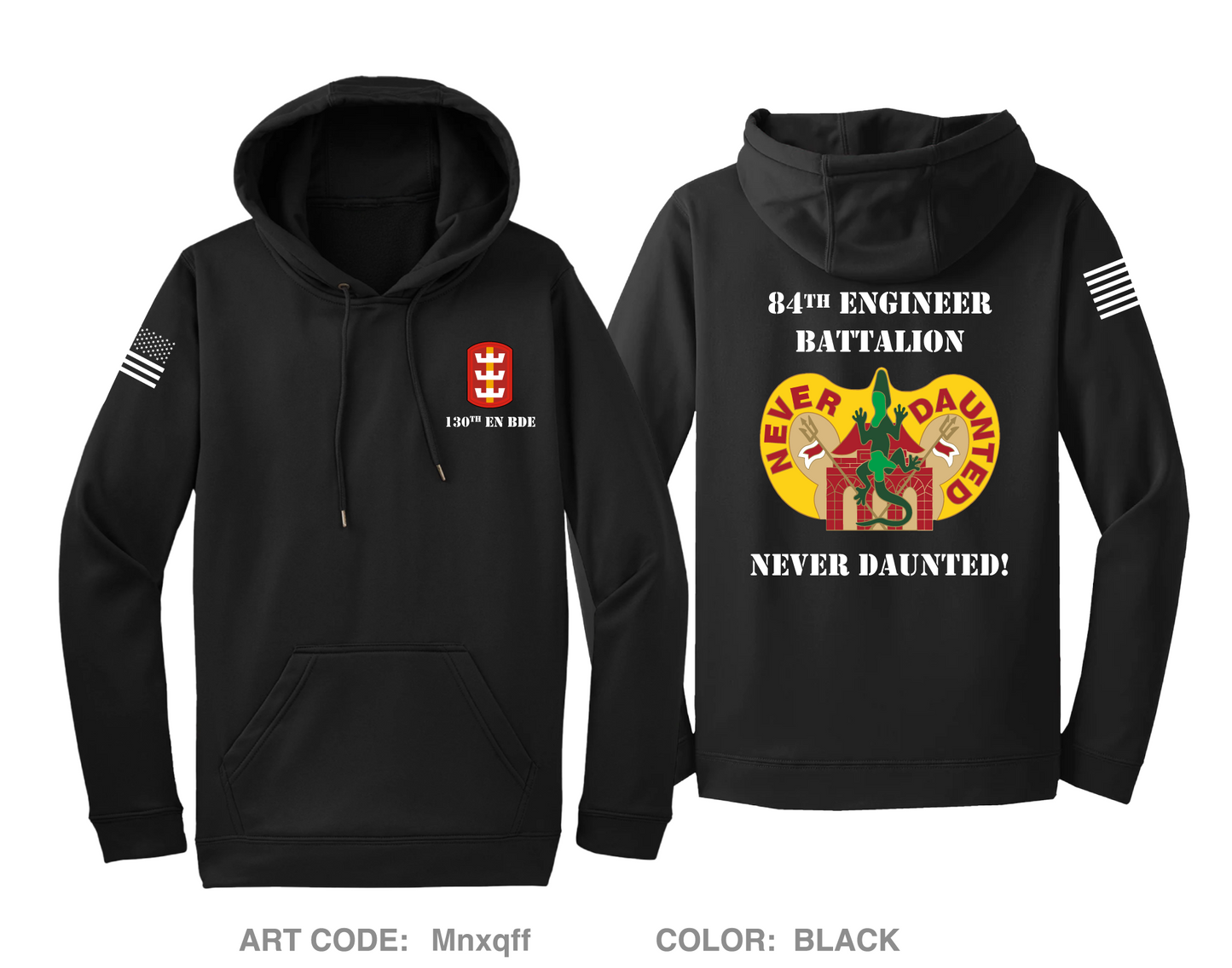 84th Engineer Battalion, 130th Engineer Brigade Hi-Tech Performance Hoodie - Mnxqff