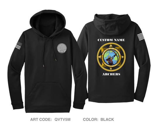 CUSTOM ALPHA COMPANY 305TH MI BN Hi-Tech Performance Hoodie - QVTV5M