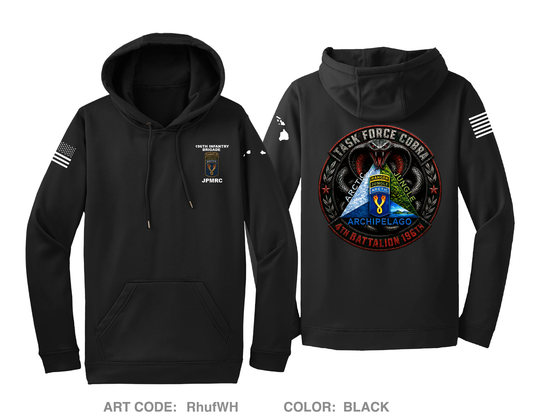 4TH BN 196th IN BDE Hi-Tech Performance Hoodie - RhufWH
