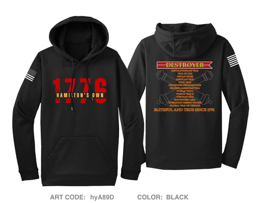 1-5 Field Artillery Battalion Hi-Tech Performance Hoodie - hyA89D