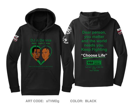 DJ and Dennis Mental Health Podcast Hi-Tech Performance Hoodie - sTVMDg