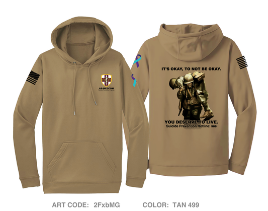 Army Reserve Medical Command (AR-MEDCOM) Suicide Prevention Program Hi-Tech Performance Hoodie - 2FxbMG
