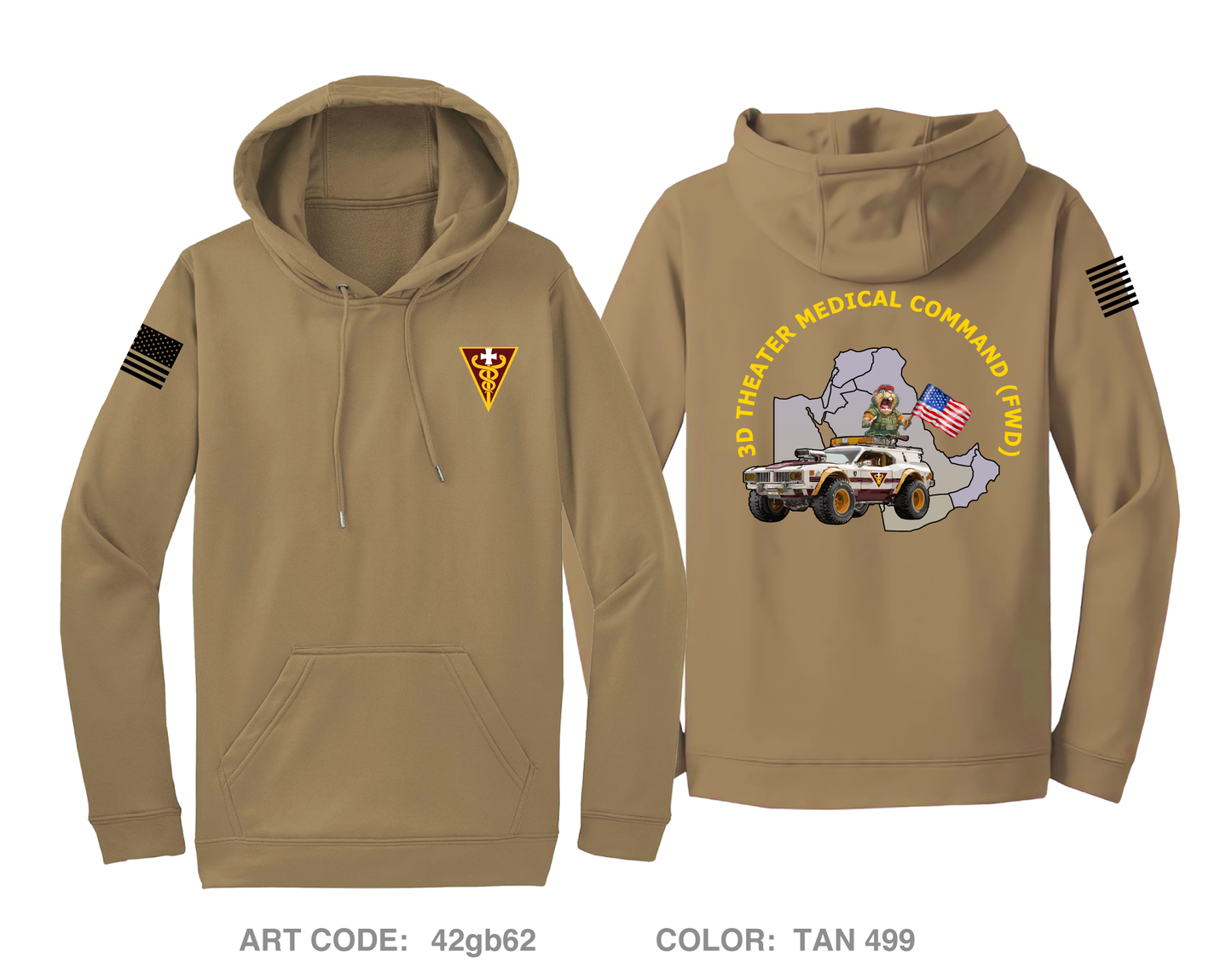 3D Theater Medical Command (FWD) Hi-Tech Performance Hoodie - 42gb62
