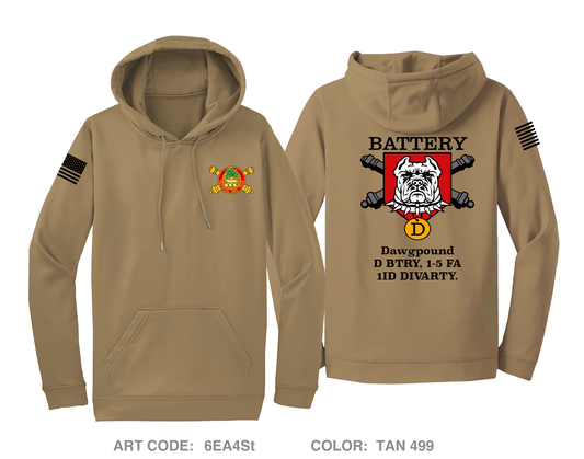 D BTRY/ 1-5 FA Hi-Tech Performance Hoodie - 6EA4St
