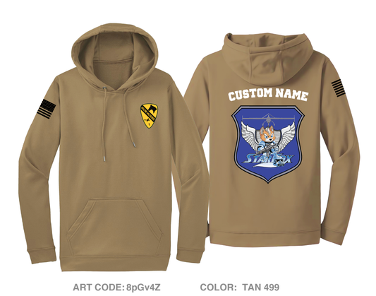 CUSTOM 1 Cav 91st BEB Starfox Hi-Tech Performance Hoodie - 8pGv4Z