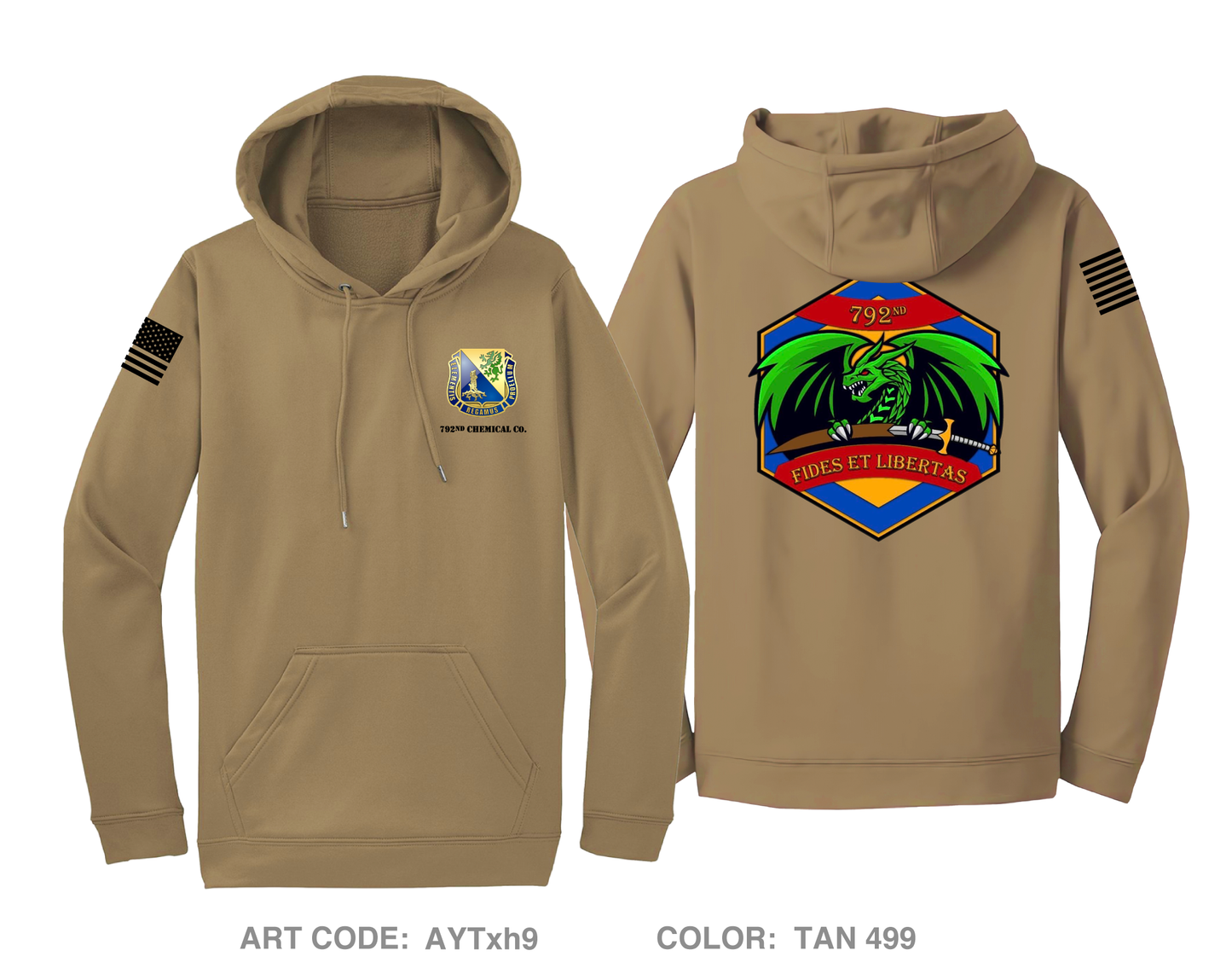 792nd Chemical Company Hi-Tech Performance Hoodie - AYTxh9