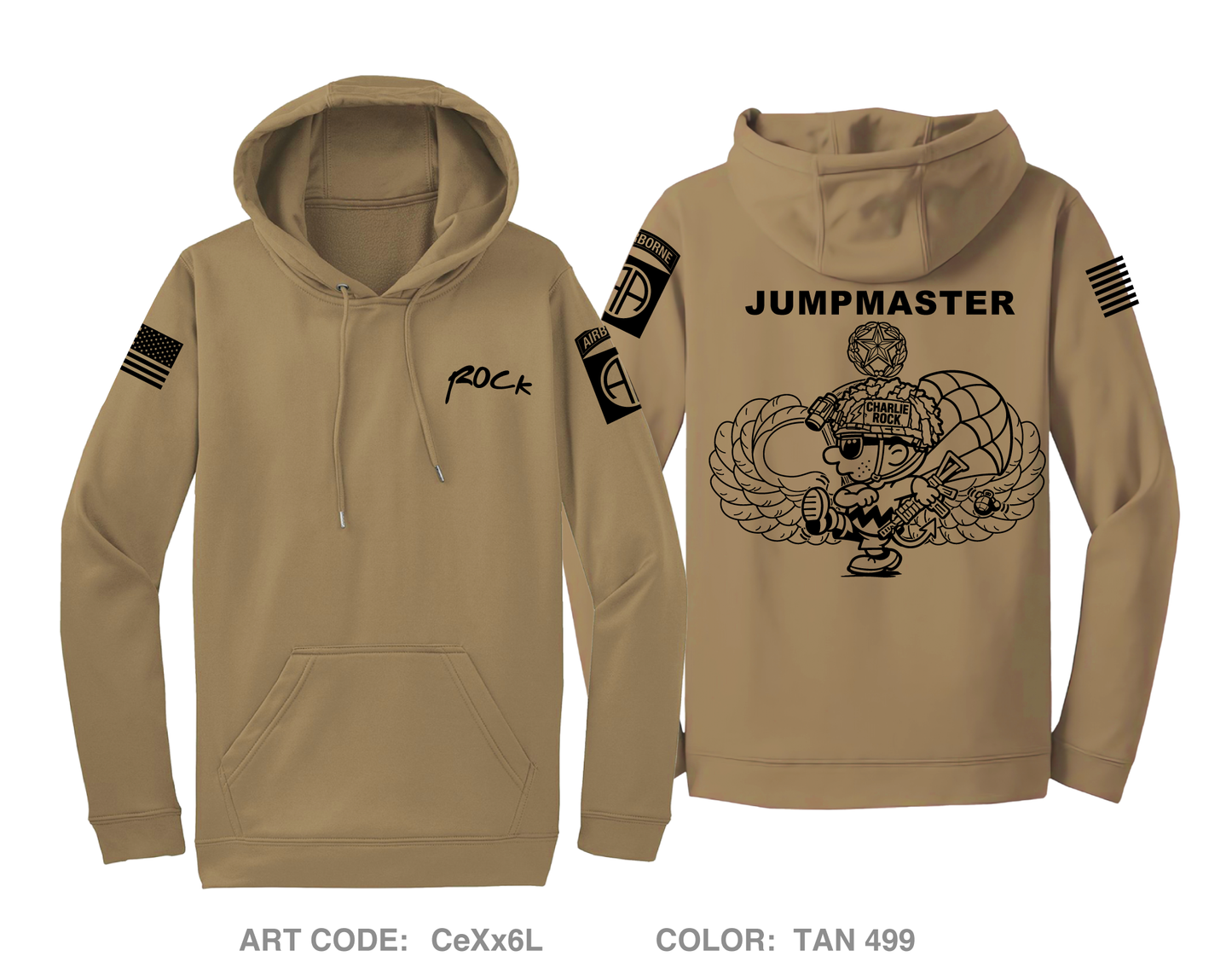 C Co 1-508 PIR, 3 BCT, 82nd ABD Fundraising Collection Hi-Tech Performance Hoodie - CeXx6L